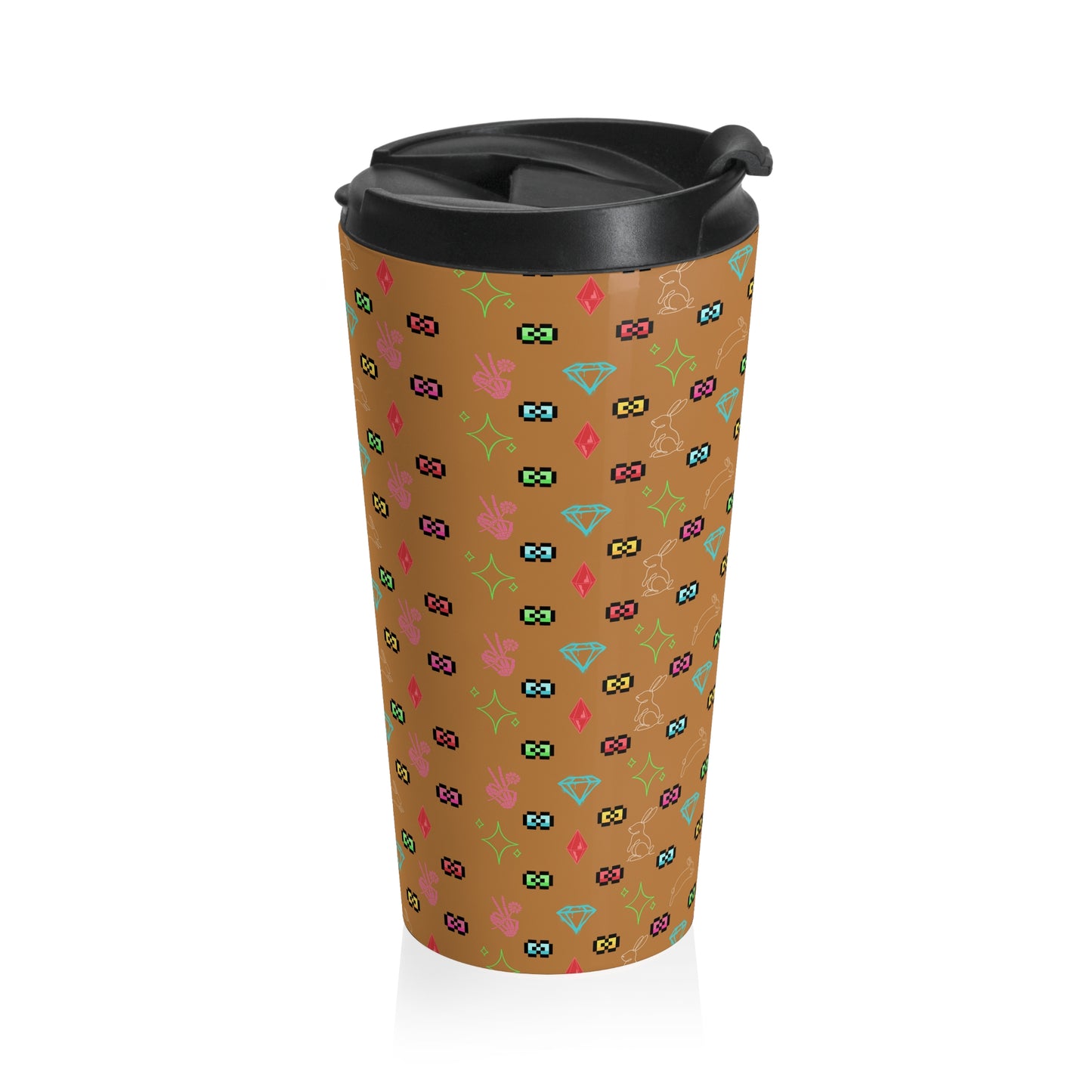 Bow Mafia Travel Mug with Colorful Bow & Gift Design, Perfect for Coffee Lovers, Gifts for Her, Holiday Travel, Stylish Drinkware