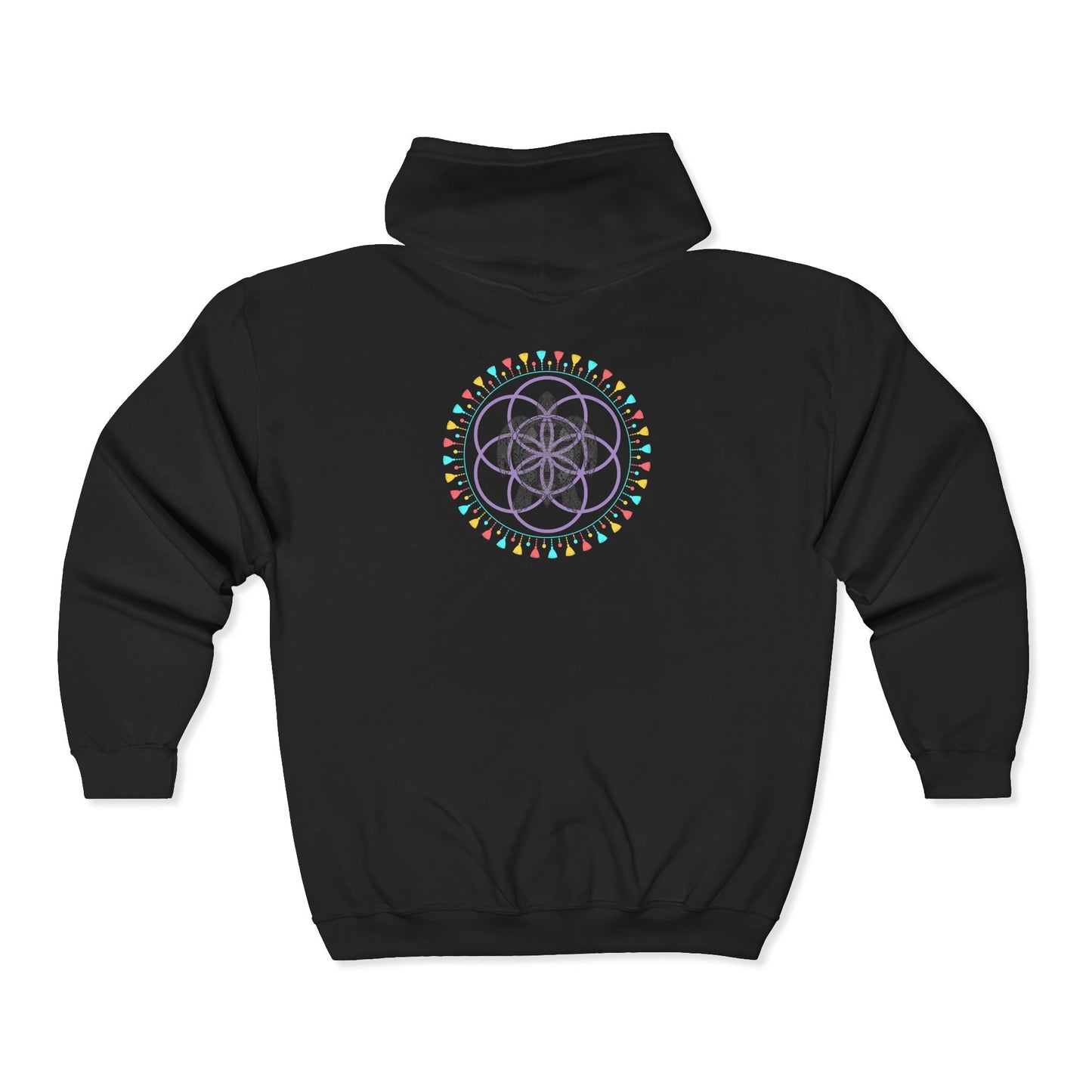Turtle island Zip Hoodie - Unisex Sweatshirt for Cozy Days, Perfect Gift for Birthdays, Casual Wear, Gardening, and Festivals