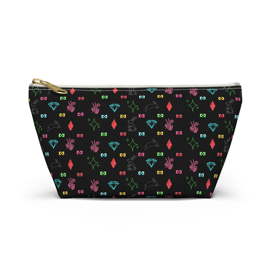 Bow Mafia Accessory bag, Makeup Bag, Organizer, Gift for Her, Travel Essentials, Fun Design, Cute T-bottom Pouch