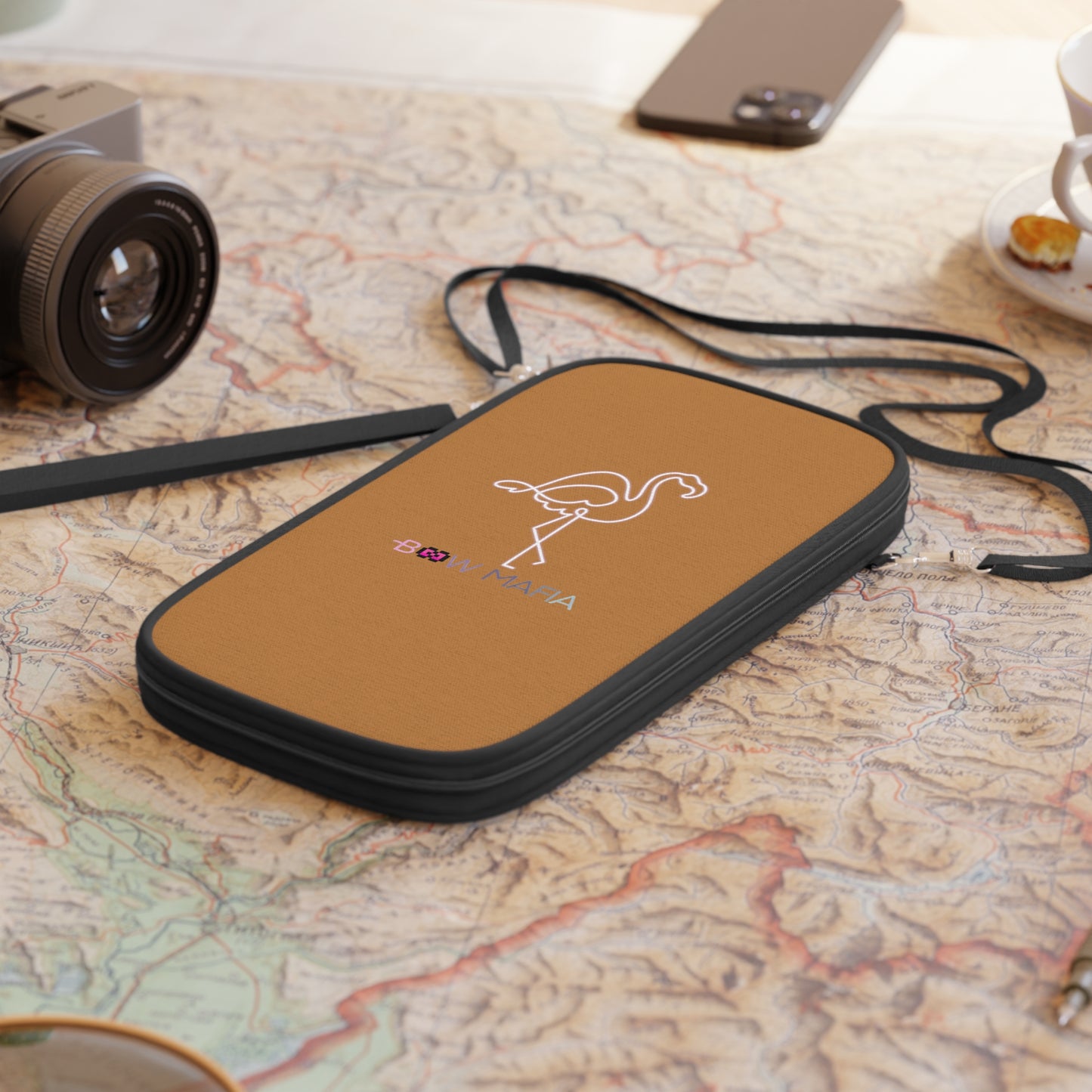 Bow Mafia Passport Wallet - Travel Accessory, Flamingo Design, Gift for Travelers, Vacation Must-Have, Summer Adventure Essentials