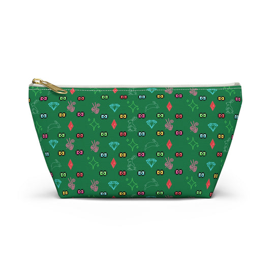 Bow Mafia Accessory bag, Makeup Bag, Organizer, Gift for Her, Travel Essentials, Fun Design, Cute T-bottom Pouch