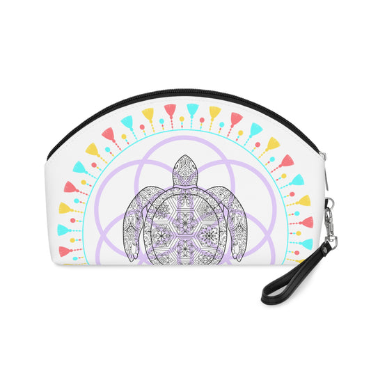 Turtle island Makeup Bag, Cute Travel Pouch, Artistic Cosmetic Case, Eco-Friendly Gift, Beach Lover Accessory