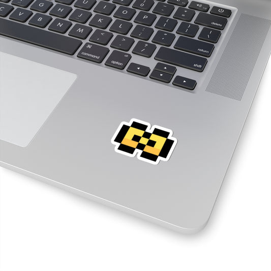 Yellow Bow-Inspired Kiss-Cut Stickers for Laptop Decals, Unique Gift, Fun Decor, Customizable Art