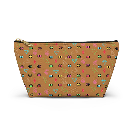 Bow Mafia Accessory bag, Makeup Bag, Organizer, Gift for Her, Travel Essentials, Fun Design, Cute T-bottom Pouch