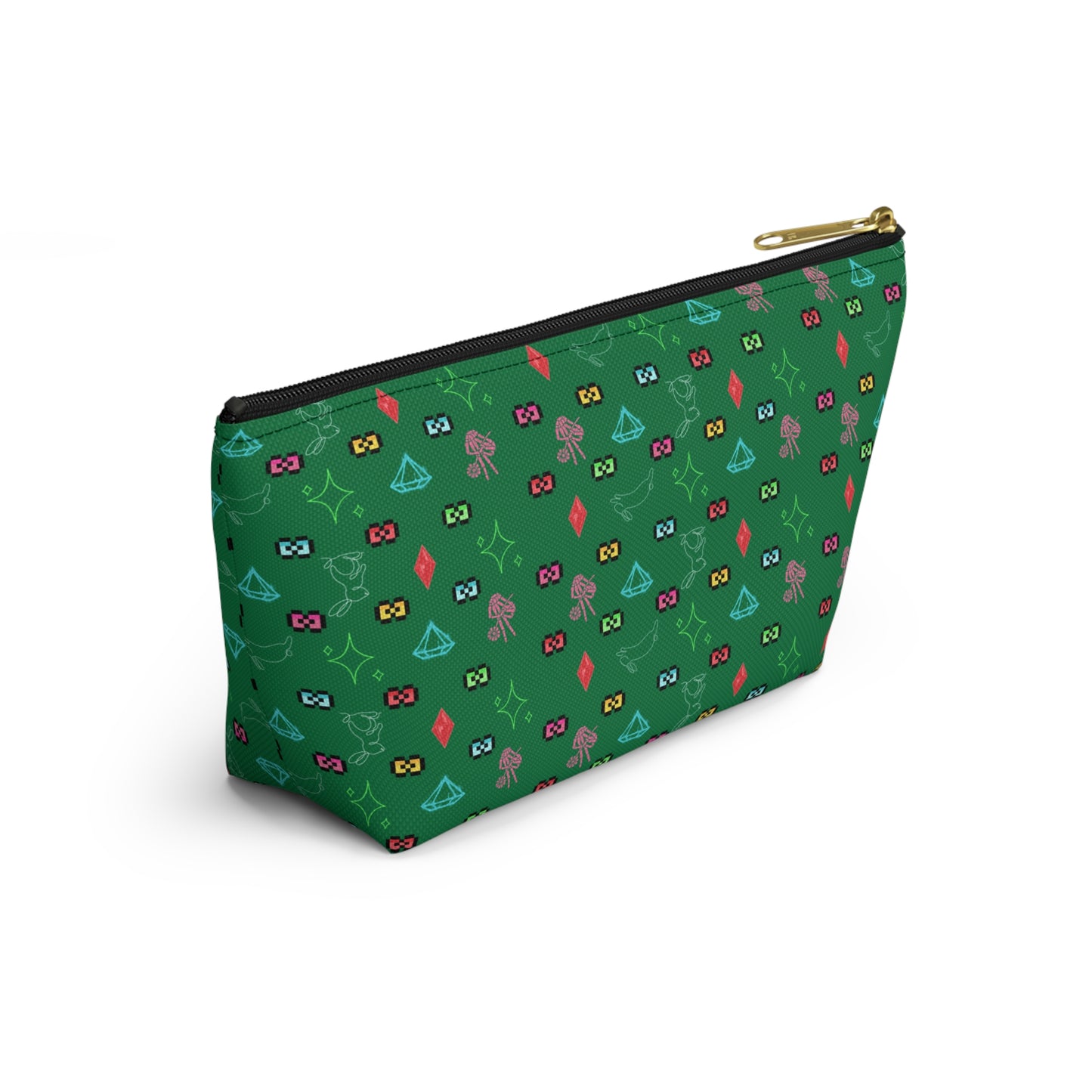 Bow Mafia Accessory bag, Makeup Bag, Organizer, Gift for Her, Travel Essentials, Fun Design, Cute T-bottom Pouch