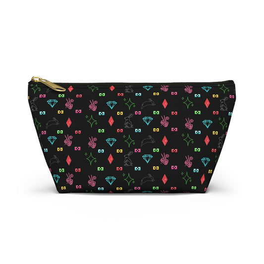 Bow Mafia Accessory bag, Makeup Bag, Organizer, Gift for Her, Travel Essentials, Fun Design, Cute T-bottom Pouch