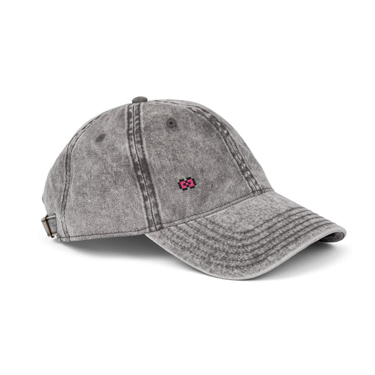 Pink Bow Vintage Embroidered Cap - Retro Style Adjustable Hat for Outdoors, Casual Wear, Gift for Him/Her, Summer Accessories
