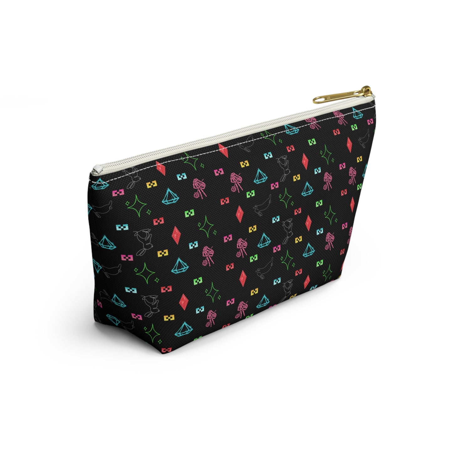 Bow Mafia Accessory bag, Makeup Bag, Organizer, Gift for Her, Travel Essentials, Fun Design, Cute T-bottom Pouch
