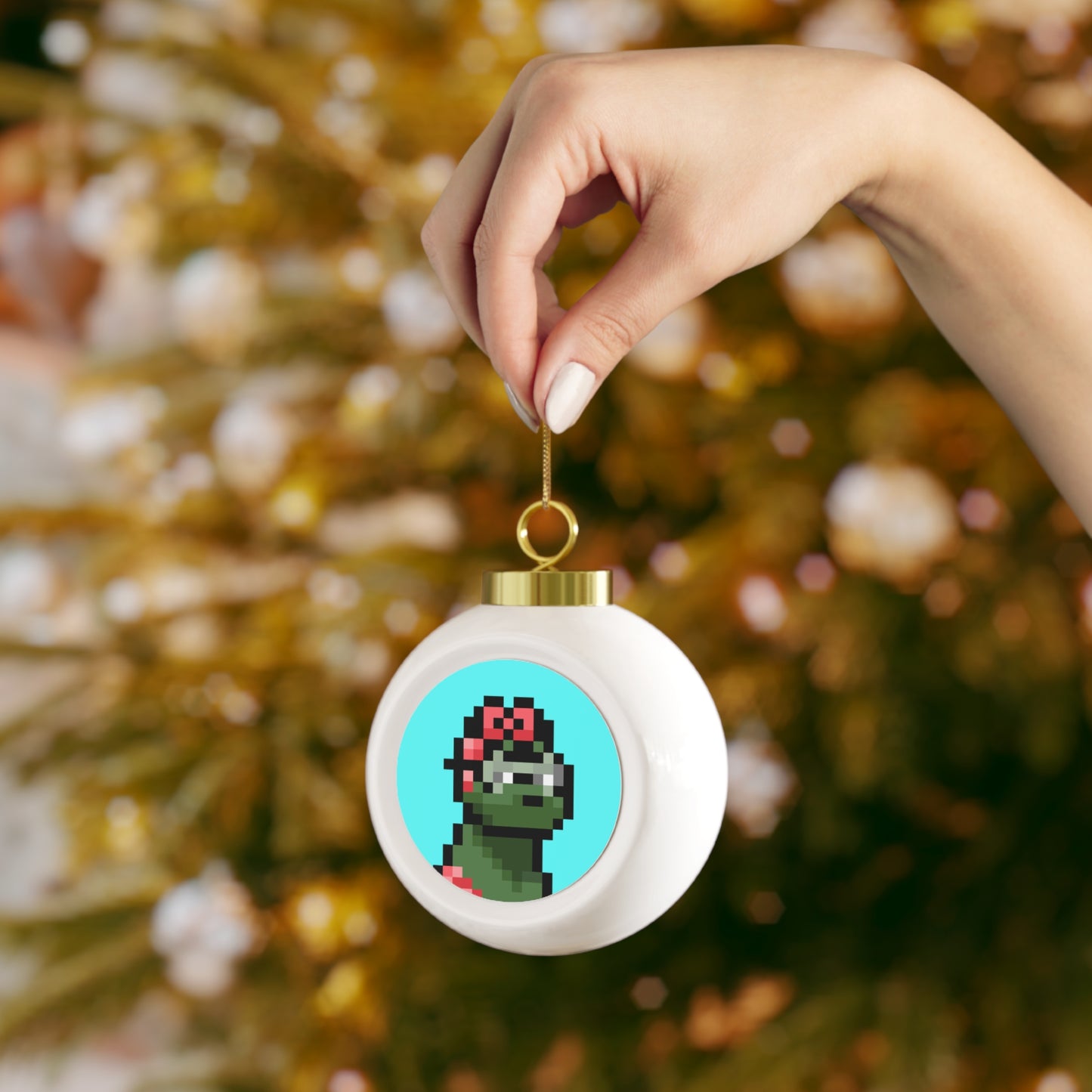 Bow Zombie Christmas Ball