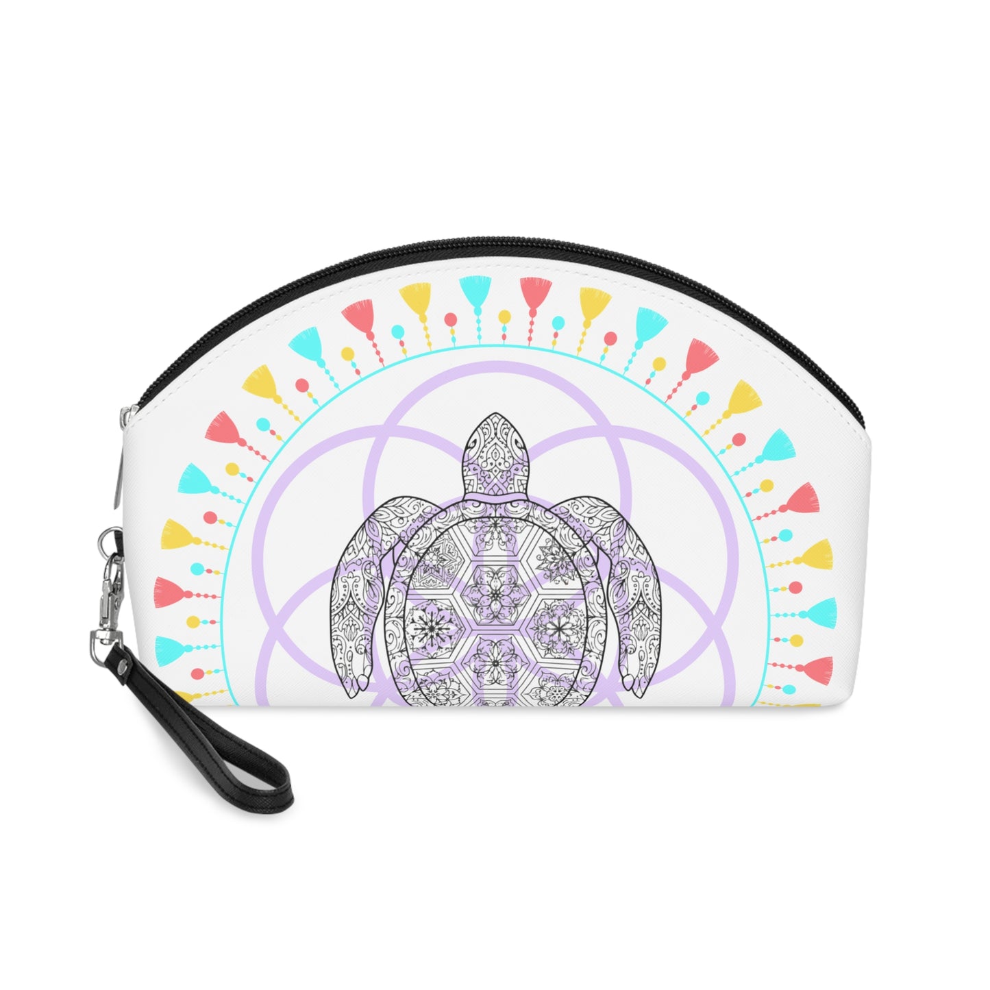 Turtle island Makeup Bag, Cute Travel Pouch, Artistic Cosmetic Case, Eco-Friendly Gift, Beach Lover Accessory