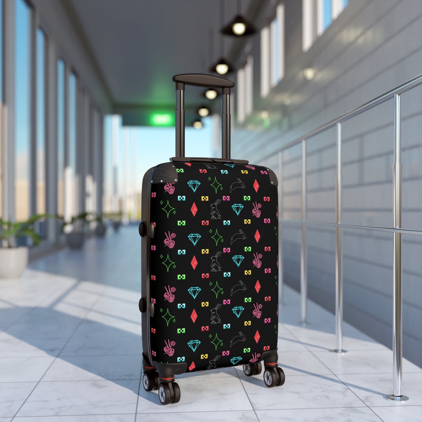The Bow Mafia Suitcase - Unique Luggage, Vibrant Carry-On, Personalized Travel Gear, Holiday Travel Bag, Fun Vacation Accessory