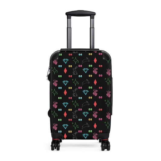 The Bow Mafia Suitcase - Unique Luggage, Vibrant Carry-On, Personalized Travel Gear, Holiday Travel Bag, Fun Vacation Accessory