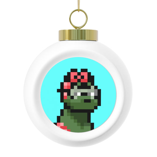 Bow Zombie Christmas Ball