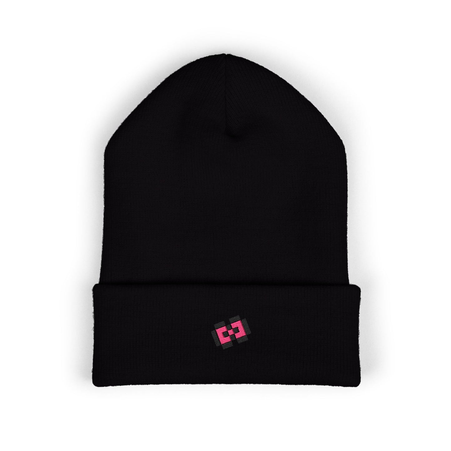 Classic Pink Bow Cuffed Beanie with Trendy Embroidery, Winter Accessory, Unisex Hat, Cool Gift for Him/Her, Casual Wear, Street Style