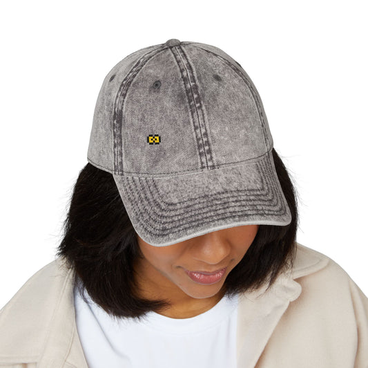 Yellow Bow Vintage Embroidered Cap - Retro Style Adjustable Hat for Outdoors, Casual Wear, Gift for Him/Her, Summer Accessories