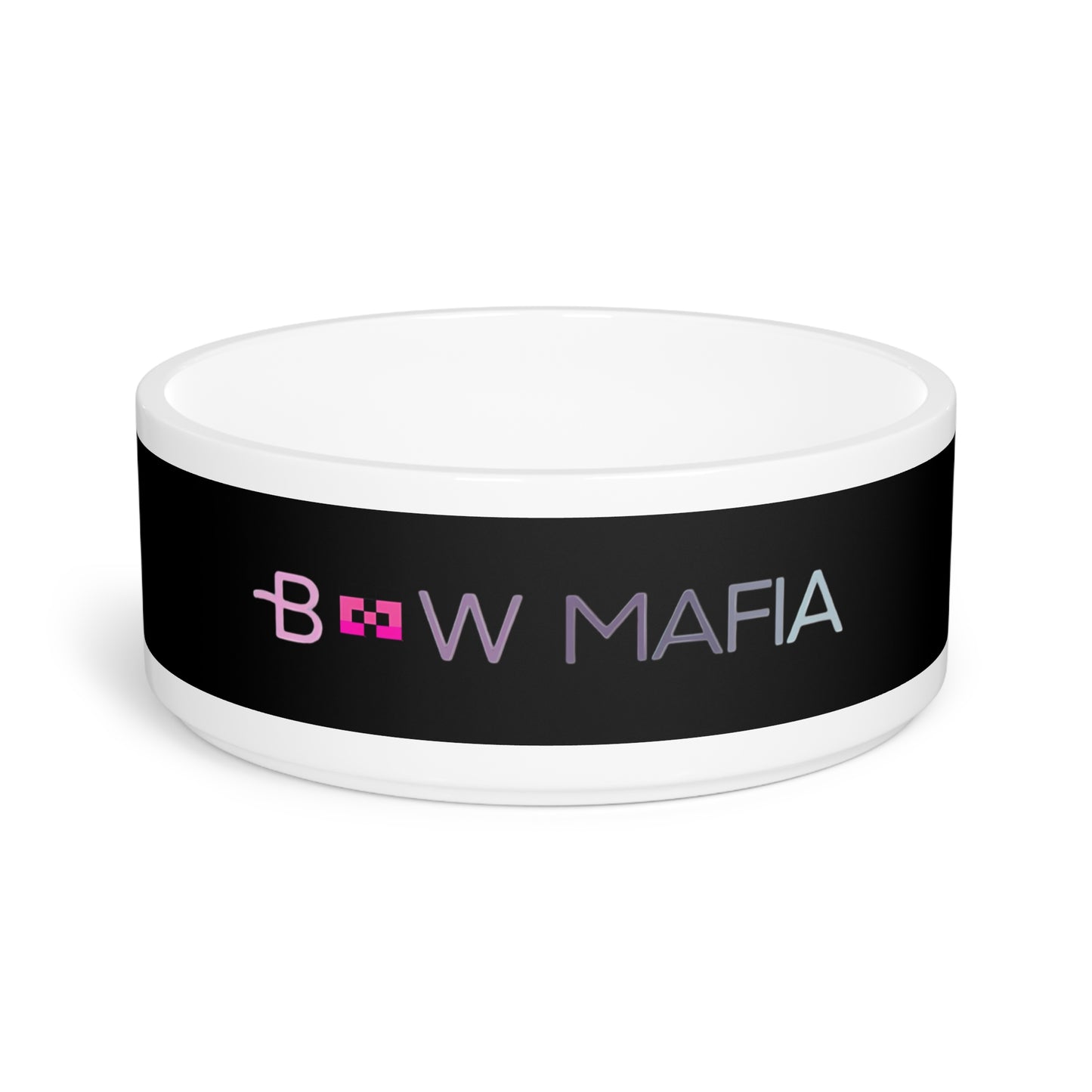 Pet Bowl with 'Bow Mafia' Design - Stylish Dog Feeders, Cat Bowls, Fun Pet Gifts, Unique Pet Accessories, Cool Dog Bowls