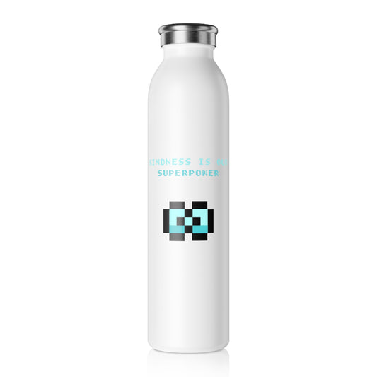 Kindness is My Superpower Water Bottle, Inspirational Fitness Flask, Motivational Slim Water Bottle, Eco-Friendly Hydration Bottle, [...]