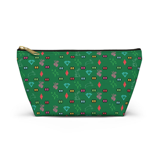 Bow Mafia Accessory bag, Makeup Bag, Organizer, Gift for Her, Travel Essentials, Fun Design, Cute T-bottom Pouch