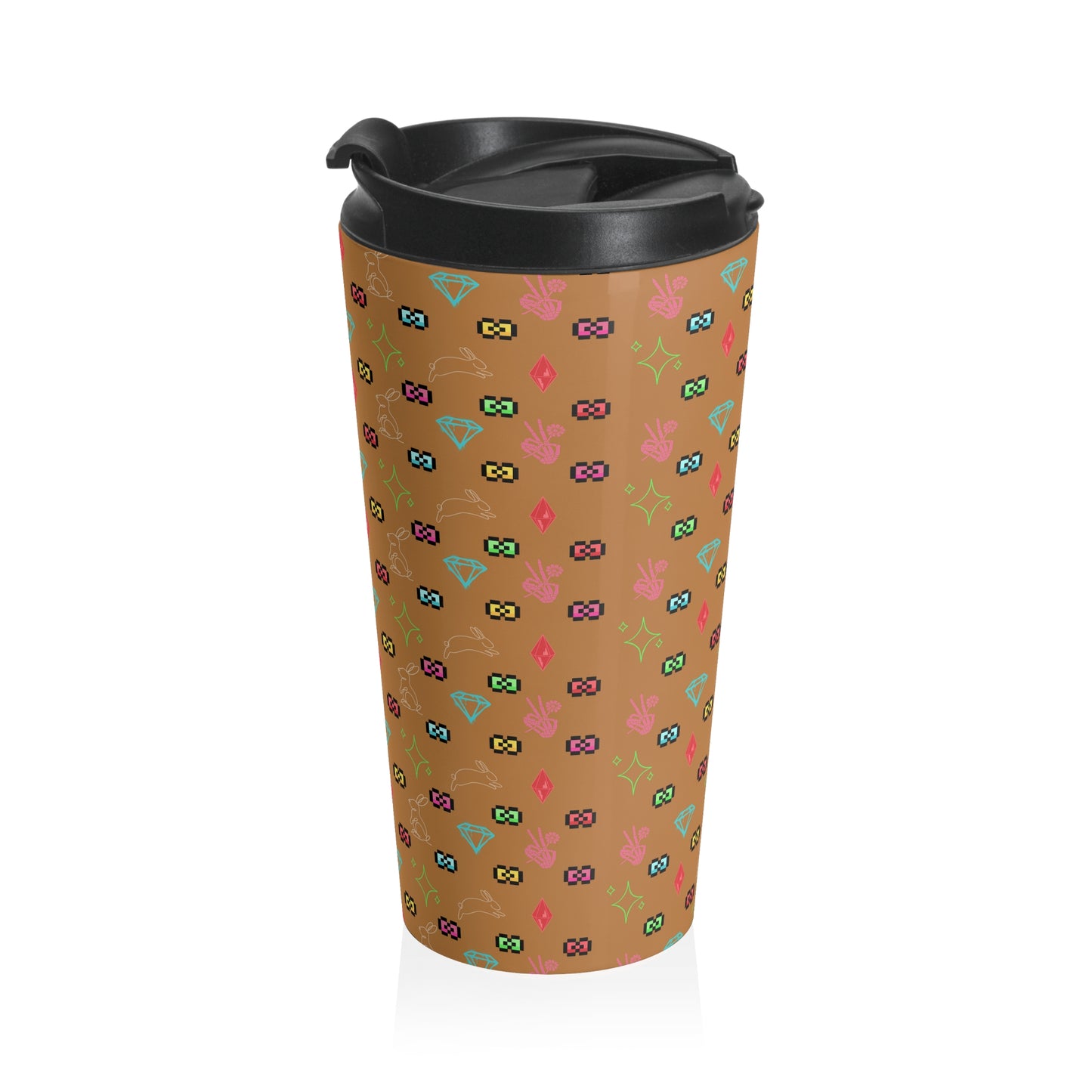 Bow Mafia Travel Mug with Colorful Bow & Gift Design, Perfect for Coffee Lovers, Gifts for Her, Holiday Travel, Stylish Drinkware