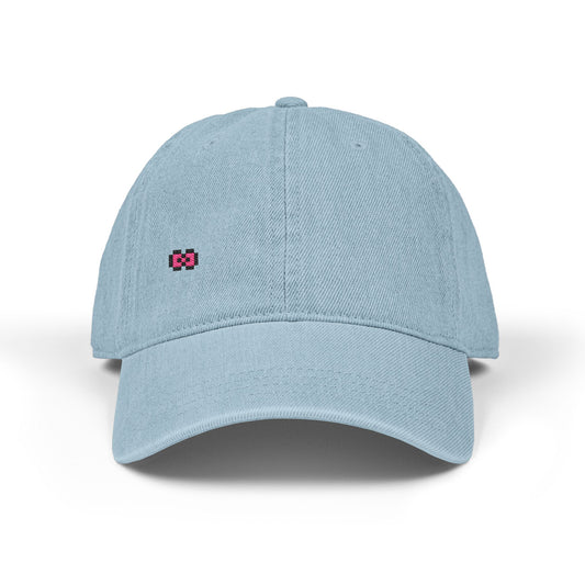 Pink Bow Denim Hat (Embroidery)