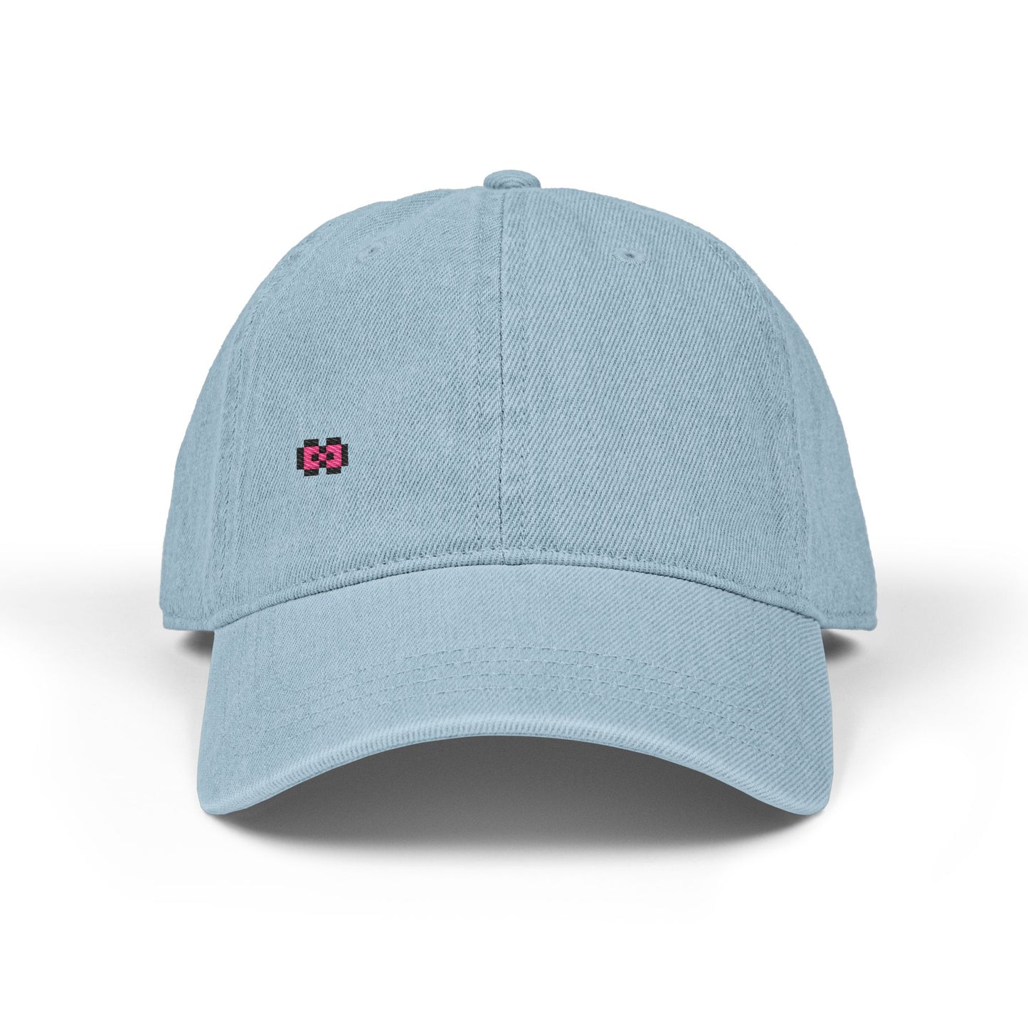 Pink Bow Denim Hat (Embroidery)